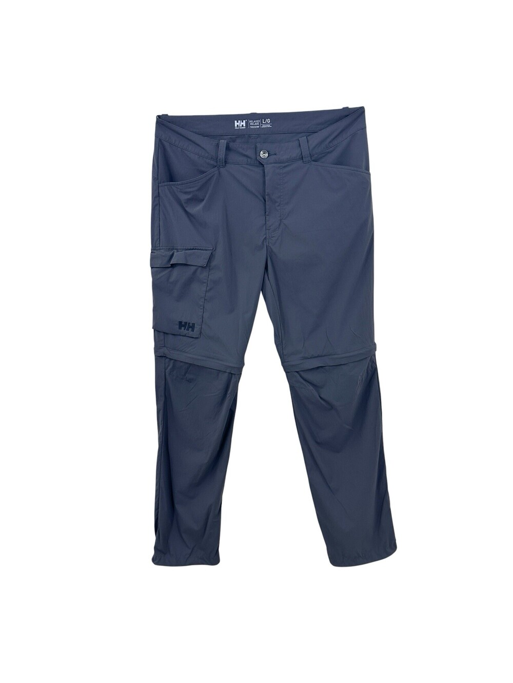 HELLY HANSEN Convertible Pants Zip Off Hiking Outdoors Gray Relaxed Mens L X848